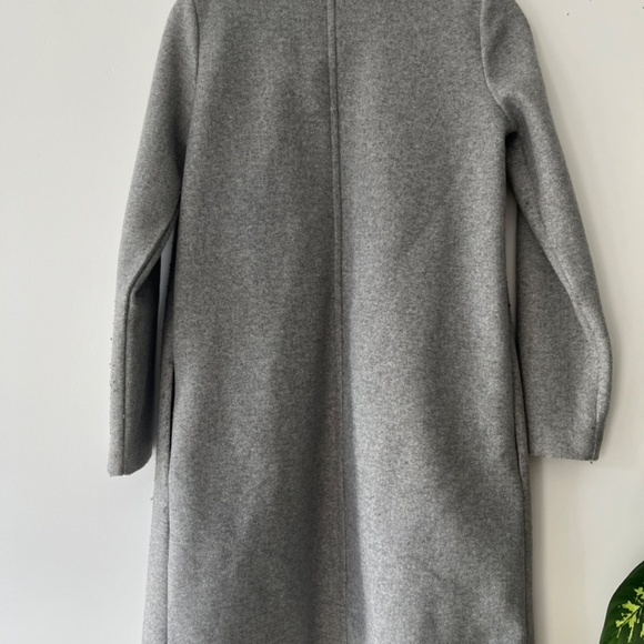 Zara Gray Long Blazer Coat - Picture 2 of 2
